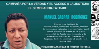 CNPA MN exige esclarecer muerte de líderes sociales que se oponen a megaproyectos y cancelar el uso de fracking en Puebla