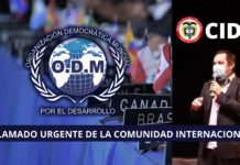 ODM Internacional hace llamado al Gobierno de Duque para que permita el ingreso de la CIDH de la OEA.